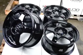 Ff004 Kudo Racing 15x7 Flow Formed Black 11.6 Lbs Honda Civic Yaris Corolla Scion Xb