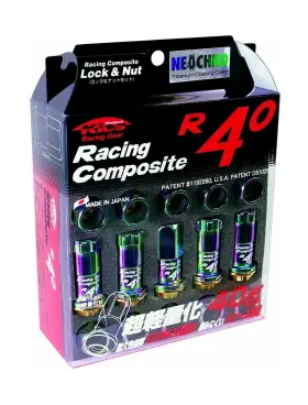 Krc13n Kyo-ei Project Kics - 12x1.25 R40 Lug Nuts Neo Chrome 16 4 Locks