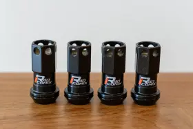 M12x1.25 Kyo-ei Zri3kk Project Kics R40 Iconix Lug Nut - Black Capless 4 Lugs