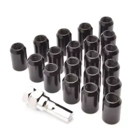 Kd7018bk-1.5 Kyostar Steel Wheel Lug Nuts Rims Tuner M12x1.5 With Lock For Toyota Honda 20pcs