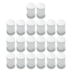 Law140676 Labwork Chrome Semi Truck Lug Nut Covers 33mm Push-on Tube Top Plastic 3 3/8 Inch Set Of 20