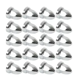Law140682 Labwork 20 Pcs 33 Mm Semi Truck Push-on Style 2 3/8 Inch Abs Wheel Nut Chrome Lug Covers