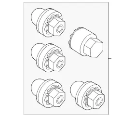 Lr137573 Land-rover Genuine Wheel Lock Set