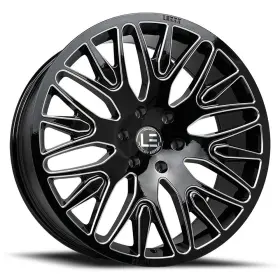 Luxle7208551143 Le Luxury Edition 38b-a1 Lux 7 Wheels 20x8.5 38 5x114.3 73.1 Black Rims Set Of 4