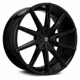 15css-2090-00-25fb-c Lexani Css-15 Covered Lugs Gloss Black 20x9 25 5x120 Wheels Set Of Rims