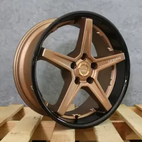 684-1985-00-15bzbl Lexani Savage Satin Bronze Ss Gloss Black Lip 19x8.5 5x120 25 Wheel Single Rim