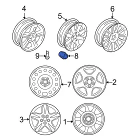 3w4z1012aa Lincoln Oe For Ls 2000-2006 Wheel Lug Nut