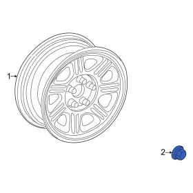 F81z1012aa Lincoln Oe For Navigator 2000-2002 Wheel Lug Nut