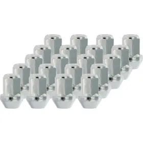 Ncb34b6ca-sz-020 Lug Nut Gary Ncb34b6ca-sz-020/1 Silver Nuts M12x1.50 1-piece Cone Seat 17mm Hex Pack Of 20
