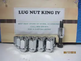 Lk1952oe Lugnutkingi 20 Racing Lug Nuts 7/16-20 Acorn Chrome Hd Open End For 3 Inch Moroso Studs