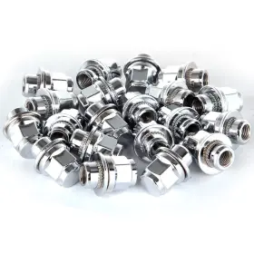 13530665 Luxfineparts 20 Pcs 12x1.5mm For Toyota Prius Corolla Chrome Wheel Lug Nuts Mag Seat Washer
