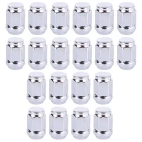 13530691 Luxfineparts 20 Thread Bulge Acorn Type Lug Nuts For Ford Chevrolet Acura M12x1.5 Chrome