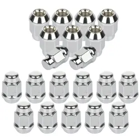 13530699 Luxfineparts 20 Bulge Acorn 3/4 19mm Hex Lug Nuts For Chevy Corvette Impala Chrome 7/16-20