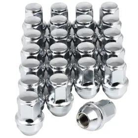 13530726 Luxfineparts 24pcs Closed End Bulge Acorn Lug Nuts 13/16 Inch Hex For Chevy 1.77 Length 14x1.5