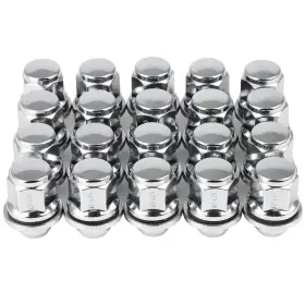 13530731 Luxfineparts 20pcs 12x1.25 Chrome Mag Style Lug Nuts For Nissan 38mm Length 21mm Hex Size