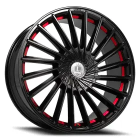Lux362295112120 Luxxx Alloys 27b-a17 Lux 36 Wheels 22x9 27 5x120.65 73.1 Black Rims Set Of 4