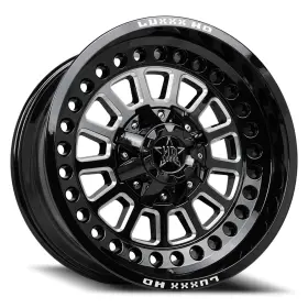 Lhd3317951143127-12d-a1 Luxxx Hd Lhd-33 Wheels 17x9 -12 5x127 78.1 Black Rims Set Of 4