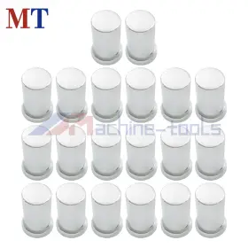 Mt3212102 Machine-tools 20 Pack 33mm Semi Truck Lug Nuts Push On Chrome Cap With Flanged 3-3/8 Inch High