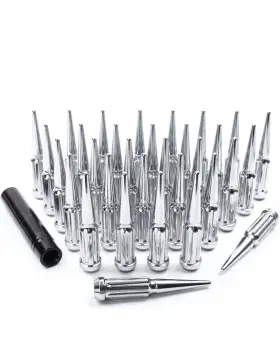 Ln025-32 Mardarth 32pc M14x1.5 Thread Lug Nutsspike Spline -chrome 14x1.5 4.4 Inch Tall