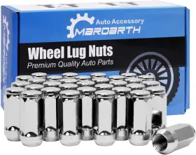 M-n031-32c Mardarth Set Of 32 14x1.5 Lug Nut 1.9 In 3/4ftft Hex Chrome Bulge 2 Inch 50mm