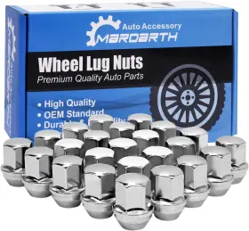 M-n036-24c-40 Mardarth Set Of 24 14x1.5 Wheel Lug Nut Chrome 1.5 Inch Compatible Pcs