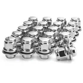 015cmag Maxeoffroad Qty 20 Chrome 12x1.5 Wheel Lug Nuts Mag Seat Washer For Lexus Scion Toyota Camry