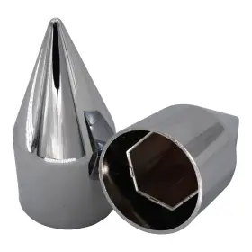9910263 Maxx Chrome Lug Nut Covers Rocket Style 33mm Push On Pack Of 60