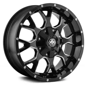 8015-2970m18 Mayhem 8015 Warrior Wheels 20x9 18 8x170 125.2 Black Rims Set Of 4
