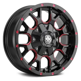 8015-8937btr18 Mayhem 8015 Warrior Wheels 18x9 18 6x139.7 106 Black Rims Set Of 4