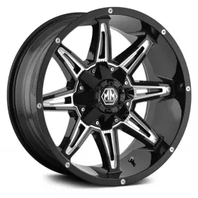 8090-2978m Mayhem 8090 Rampage Wheel 20x9 8x180 124.1 Black Single Rim