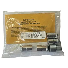 0000-88-120n Mazda New Alloy Wheel Lock Set Cone Seat 1/2 -20 - Genuine Sealed