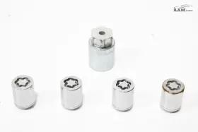 C9n2-v9-740a Mazda 2017-2024 Cx-5 Wheel Rim Anti Theft Lock Lug Bolt Nut And Key Silver Oem