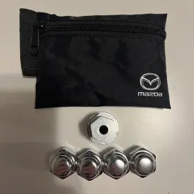 C9n3-v9-740a Mazda Chrome Wheel Locks 4 Locking Lug Nuts C9n3v9740a New Open Box
