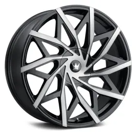 372-8809tm Mazzi 372 Big Easy Black Machined Dark Tint 18x8 5x112 5x120 Wheel Single Rim