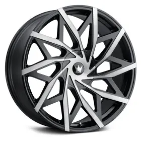 372-8814tm Mazzi 372 Big Easy Black Machined Dark Tint 18x8 5x108 35 Wheel Single Rim