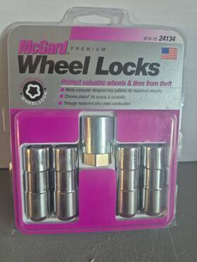 Mcgard 083509241341 24134 Chrome Cone Seat Wheel Locks 9/16 Inch - 18 Thread Size Set Of 4