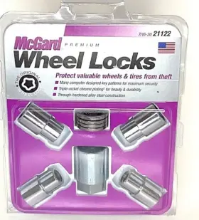 21122 Mcgard Chrome Regular Shank Wheel Lock Set 7/16 Inch -20 Open Box