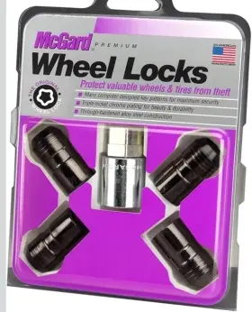 24216 Mcgard 68 Cone Seat Exposed Style Wheel Locks-black