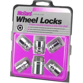 M12-1.25 Mcgard 24554 Locking Lug Nuts-chrome Cone Seat Style Thread Size Key H