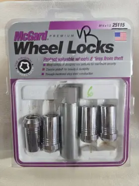 M14x1.5 Mcgard 25115 Wheel Lock Set Nut Cone Seat Tuner 1.648 Inch Oal-chrome
