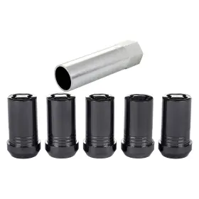 25515bk Mcgard For Chevy Silverado 2500 Hd 01-16 Chrome Black Cone Seat Tuner Wheel Lock Set