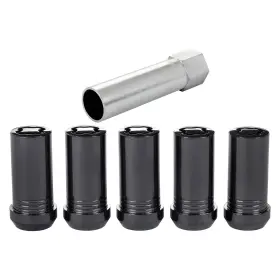 25540bk Mcgard For Dodge Ram 1500 94-01 Chrome Black Cone Seat Tuner Wheel Lock Set