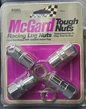61005 Mcgard Tough Nuts Racing Chrome 4 Washers Lug X 20 R.h Read