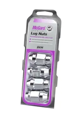 64023 Mcgard Chrome M14 X 1.5 Thread Size Bulge Cone Seat Style Lug Nut Set
