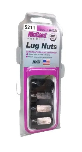 M12x1.5 Mcgard 64031 68 Premium Cone Lug Nuts Black