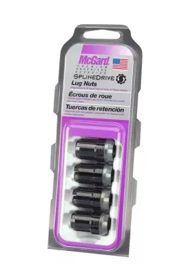 65354bk Mcgard Black Cone Seat Splinedrive Lug Nut Set Of 4 M12 X 1.25 New E6