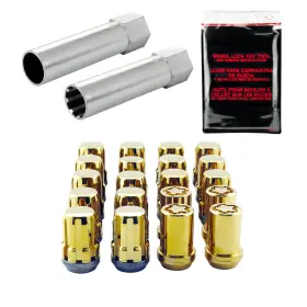 65557gd Mcgard Chrome/gold Tuner Style Spline Drive Lug Nut Kit M12 X 1.5 Thread