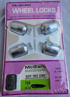 Ds-12f Mcgard Wheel Locks Kit 154 Steel Lock 12mmx1.25 Chrome New Old Stock