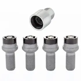 Tlx-mcg28318-cl360a76 Mcgard Wheel Lock Bolt Set For Audi 90 Quattro 1990-1995 4 Pack Black