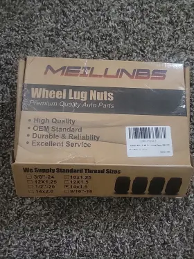 40037b Meilunbs 20 Piece Black Large Acorn Seat Wheel Lug Nuts 14 X 1.5